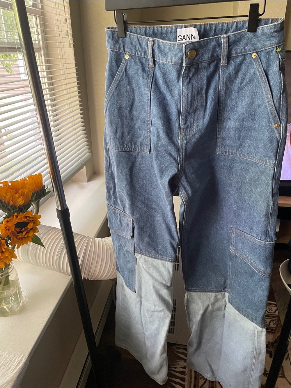GANNI Two Tone Cargo Jean